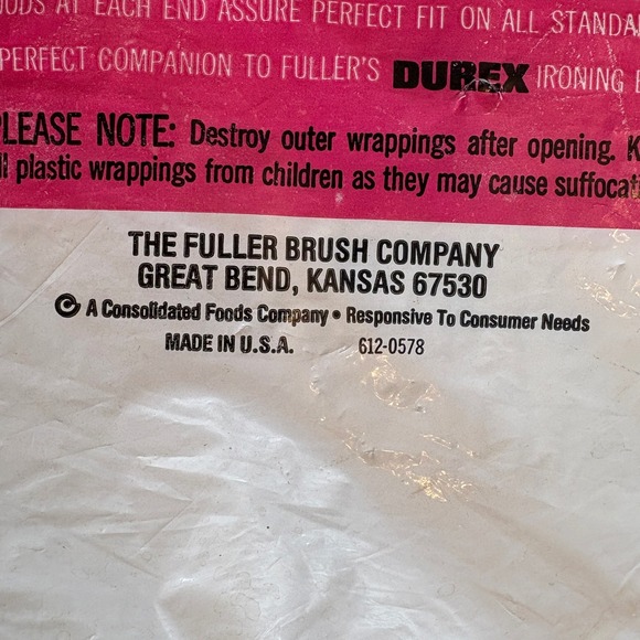 Vintage Fuller Brush Durex Ironing Board Pad Cover Special Construction - Picture 3 of 9